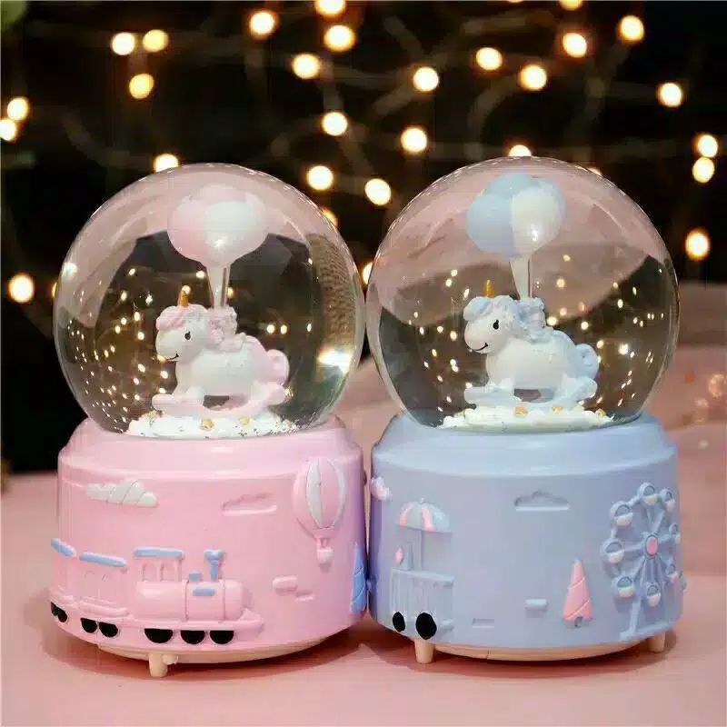 Snowball Waterball JUMBO 7MUSIK LAMPU warna warni Kotak musik musicbox jum jum 1