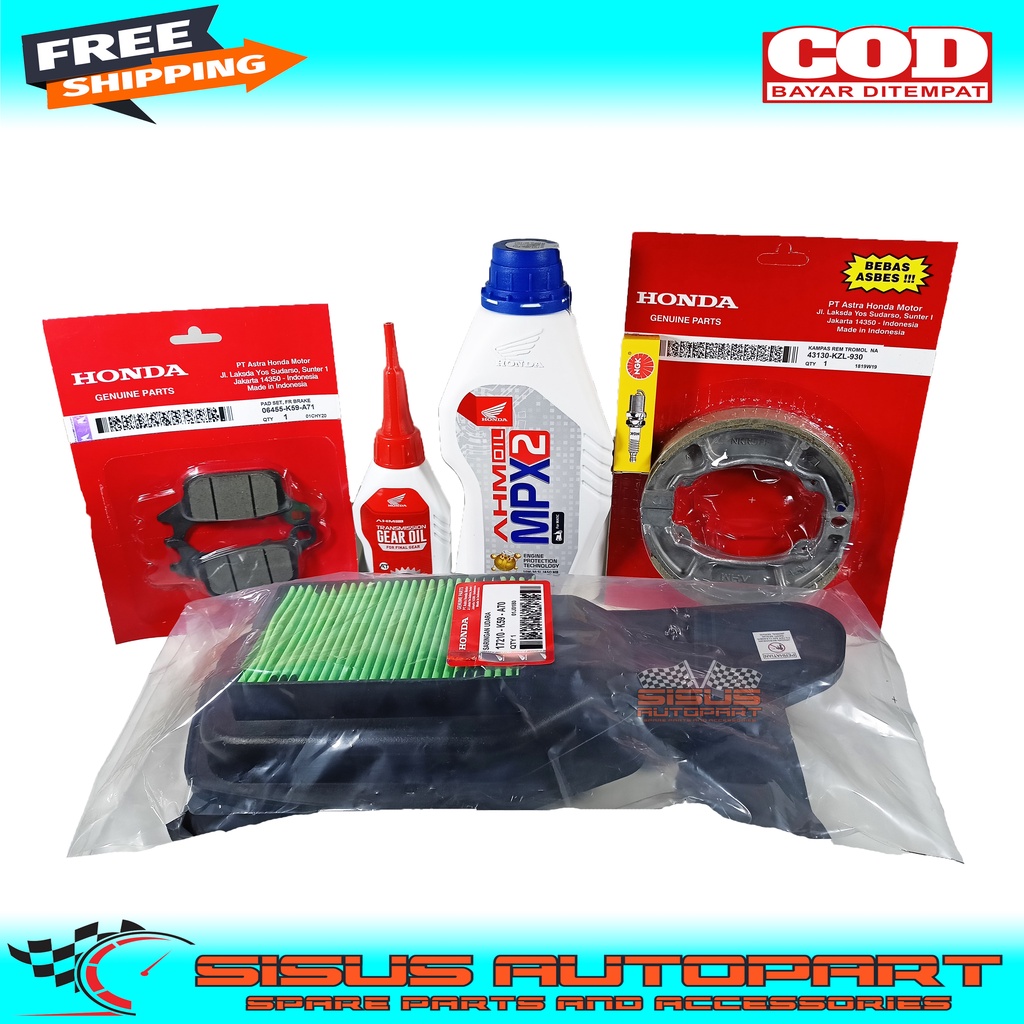 PAKET SERVICE VARIO 150 NEW VARIO 150 OLD / PAKET KAMPAS REM OLI MPX2 OLI GARDAN FILTER UDARA BUSI VARIO 150 K59