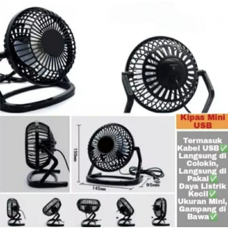 Kipas Angin Bahan Plastik / Portable USB Mini Fan