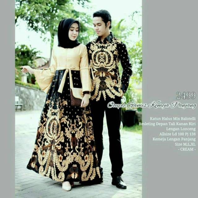 Batik Couple Sarimbit Keluarga Couple Gamis Modern Gamis Batik Modern