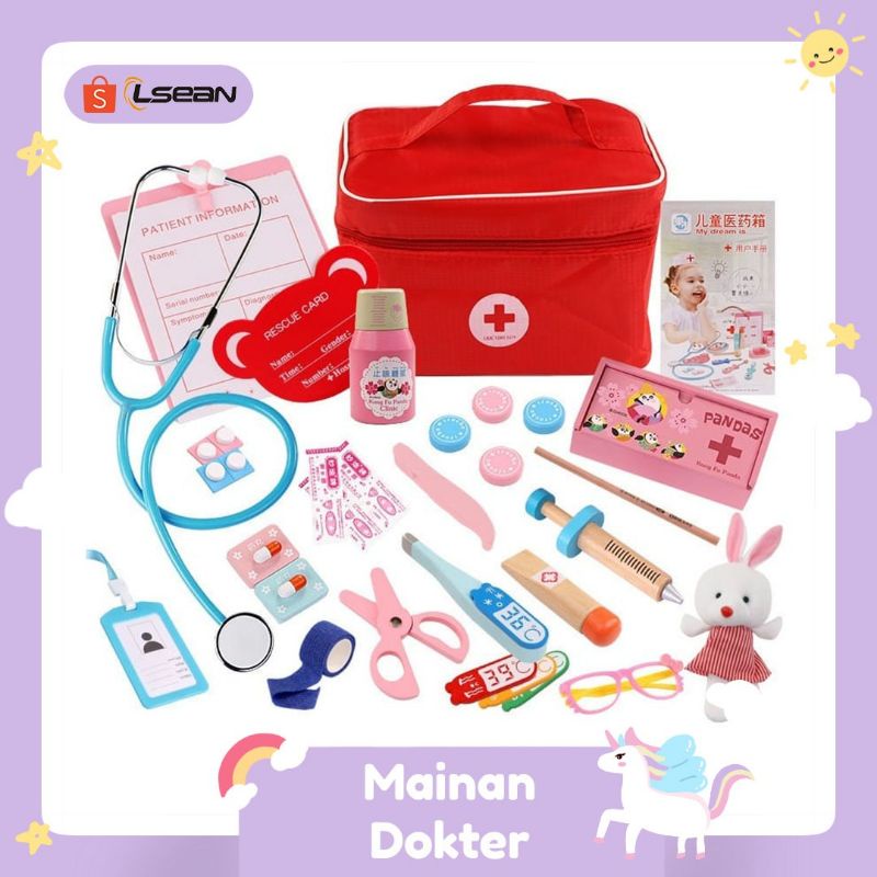 Mainan Anak Dokter / Medical Doctor Kit Wooden Toys