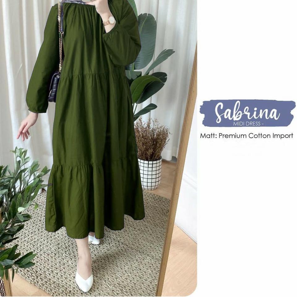 Sabrina Midi Dress  / Tunik Sabrina Atasan Wanita Polos –GND.363482