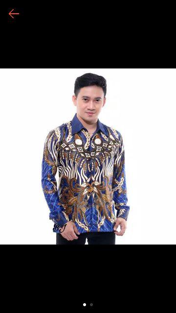 Batik Hrb0 Kenongo Kemeja Semi Sutra Pendek Pekalongan Padi M L Xl Xxl Sogan Prin Halus Kemeja Batik