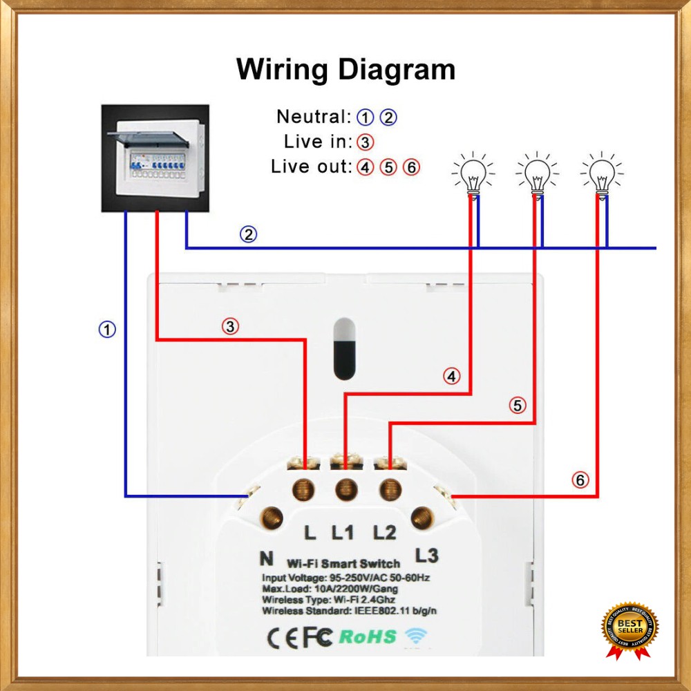 Unik MINITIGER Smart Home Saklar Lampu Touch Wireless WiFi 2 Switch - FXF028 - Black Murah