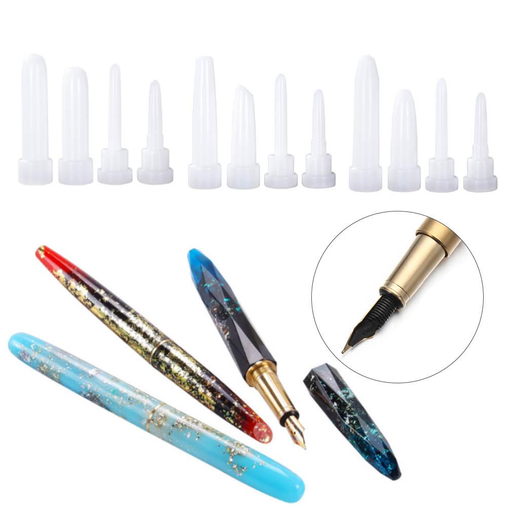 Solighter Pen Bentuk Cetakan DIY Kerajinan Tangan Epoxy Silikon Kristal Resin Fountain Pen