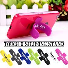 Hello - 1 PC Touch U Silikon Stand Hp / Pocket Ring / Ring HP / Standing Handphone - RANDOM COLOR