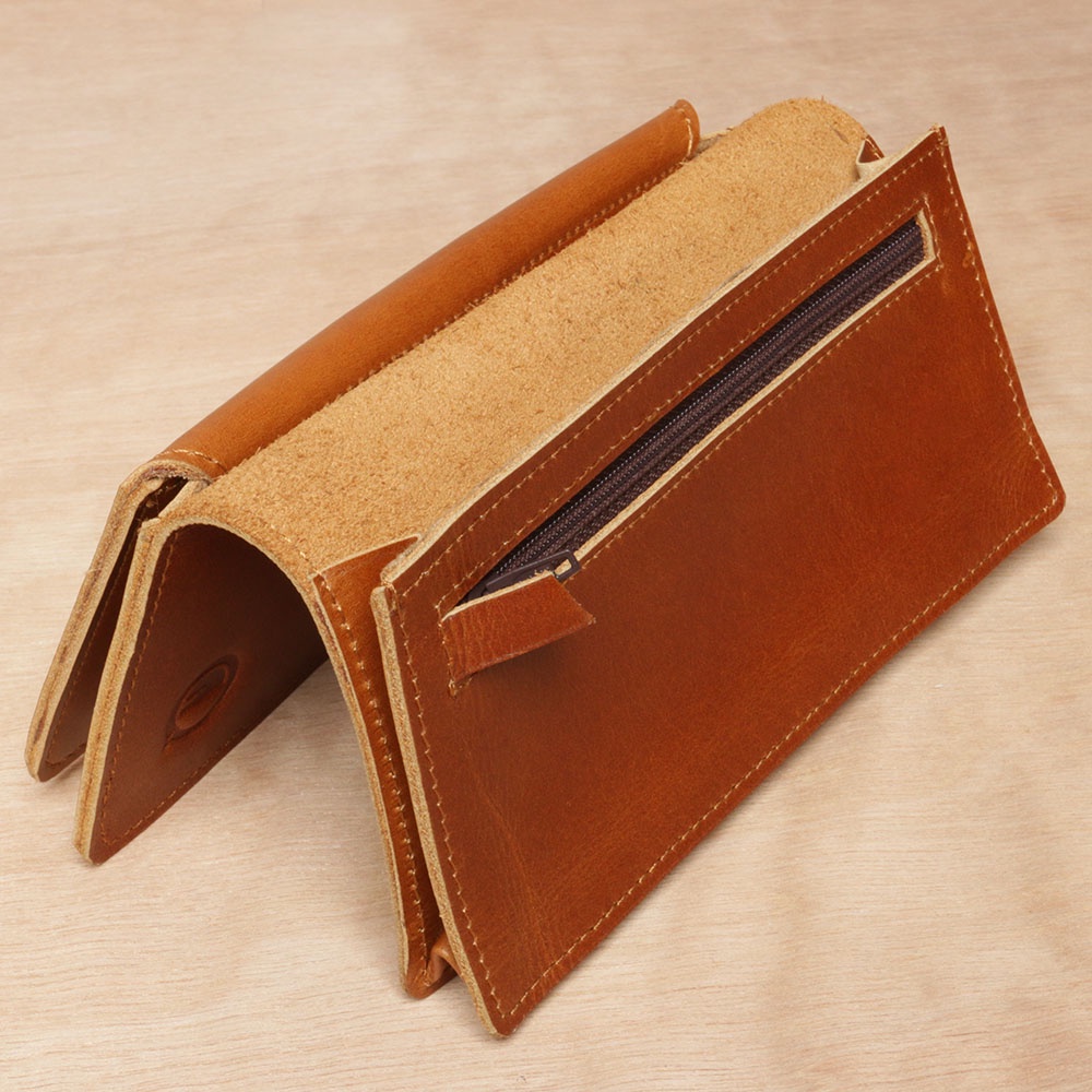 Dompet Panjang Pria unisex 100% KULIT SAPI ASLI kualitas eksport  Kode F012 QI