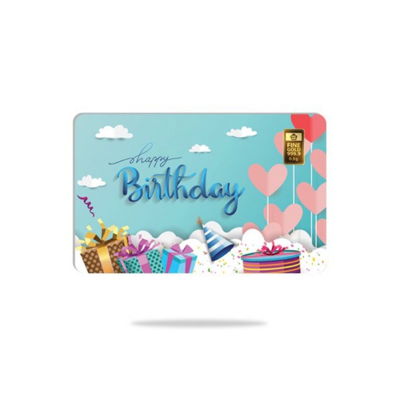 Logam mulia ANTAM Gift series happy birthday 0.5gr