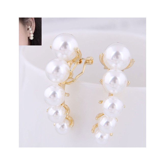 LRC Anting Tusuk Fashion Size Pearl Earrings A59178