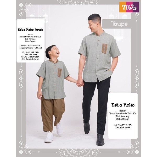 BAJU GAMIS COUPLE MUSLIM SARIMBIT PASANGAN NIBRAS ESTA KOKO GAMIS PROMO TERBARU 2021