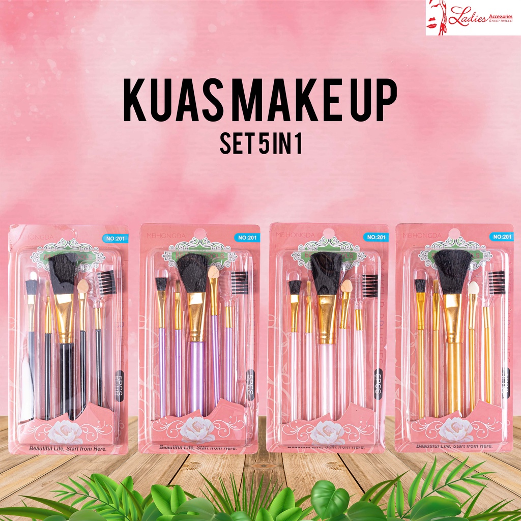 Kuas Make Up Set 4 Warna 5in1 (A25)