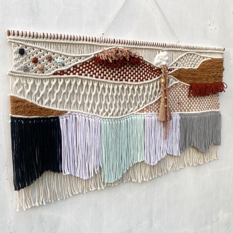 macrame weaving series soft cloudy