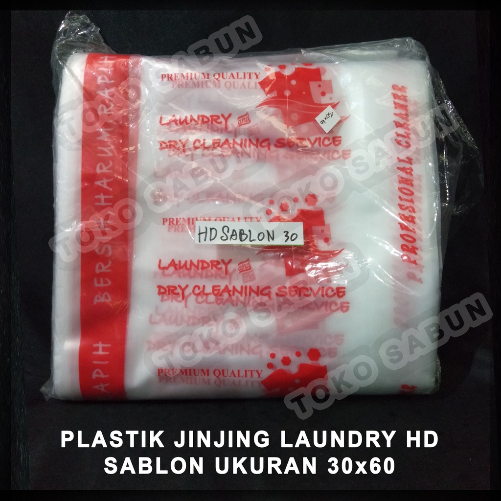 Plastik Jinjing 3 Jari Laundry Sablon 1 KG