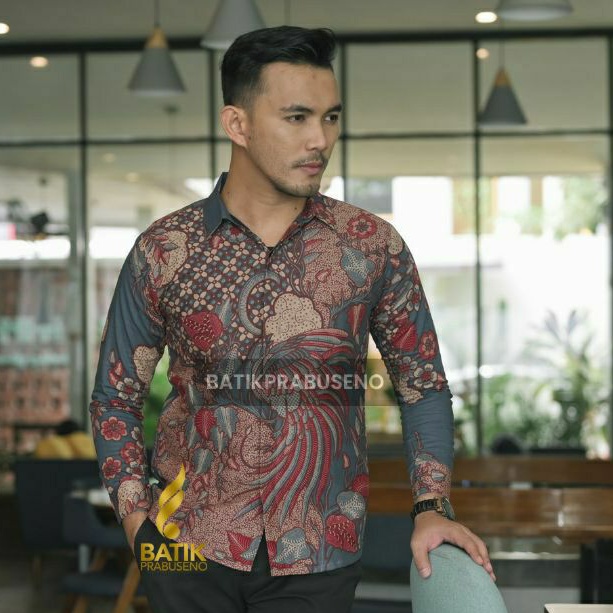 BATIK PRABUSENO ABINAYA KEMEJA BATIK PRIA LENGAN PANJANG SLIMFIT