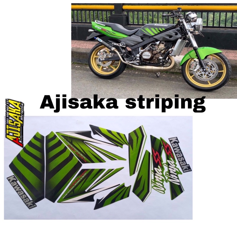 stiker ninja ss 2013 hijau / striping ninja ss 2013 hijau / striping stiker sticker lis les Kawasaki
