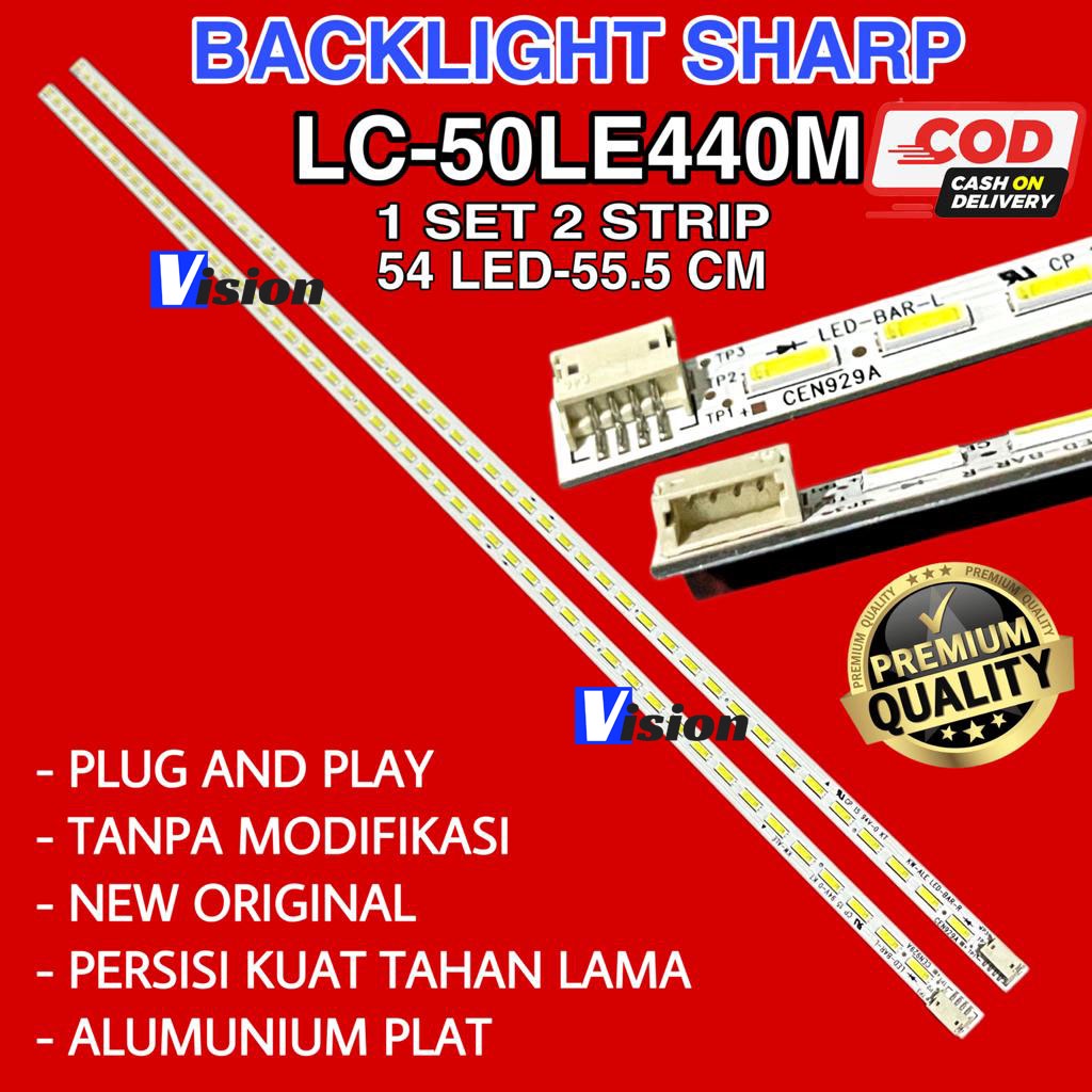 BACKLIGHT TV LED SHARP 50 INCH LC-50LE440M LC-50LE440 LC50LE440M LC50LE440 50LE440M 50LE LAMPU LED TV SHARP 50 IN