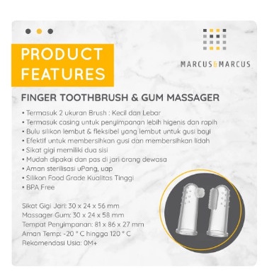 Marcus &amp; Marcus Finger Toothbrush &amp; Gum Massager Set