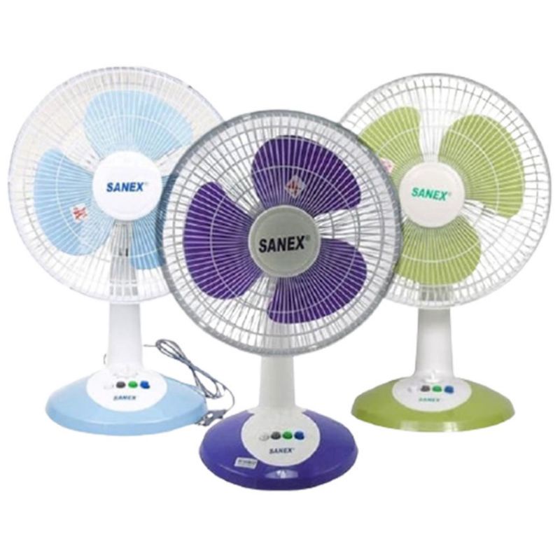 SANEX Desk Fan Kipas Meja 10 Inch FD 1088 / 1087 Warna Ungu Hijau Biru