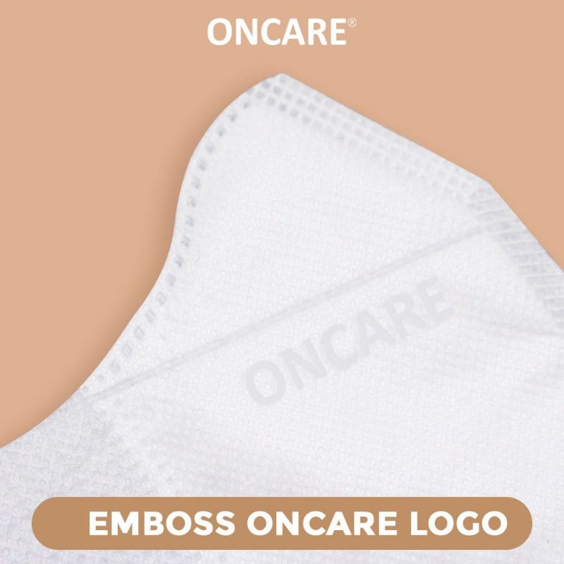 Masker Duckbill Oncare 4Ply Embos Hitam Putih isi 50pc