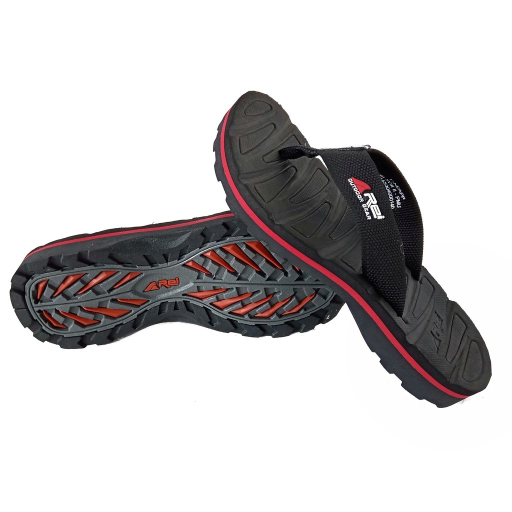 Sandal Pria Jepit Arei Outdoor Pineap Hitam Original Sendal Gunung Japit Rei Pineapp Amigo Group