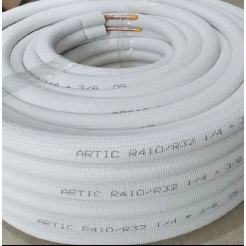 Pipa AC 1/2PK,3/4PK,1PK ARTIC 1/4 X 3/8 untukPr3on R22, R410a ,R32 meteran