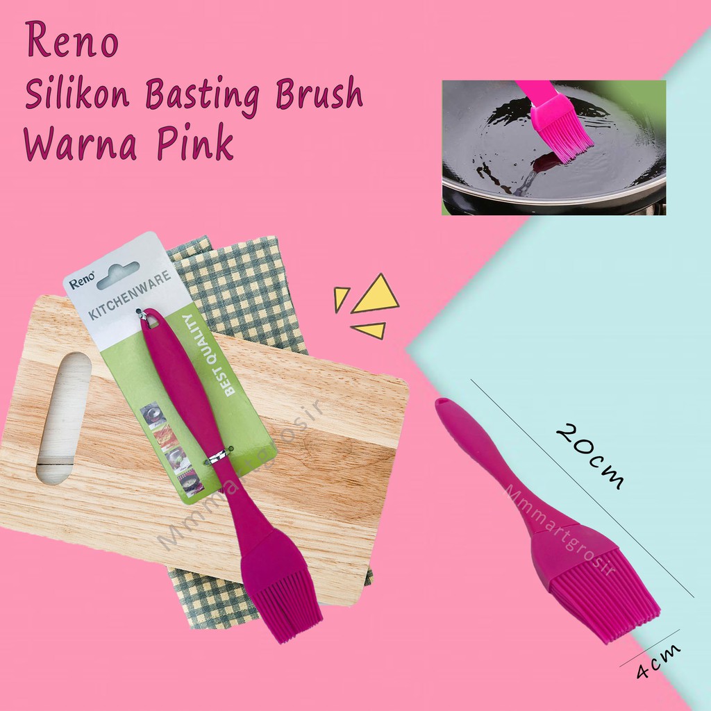 Reno / Silicon Basting Brush+Plastik Handle / Pink&amp;kuning