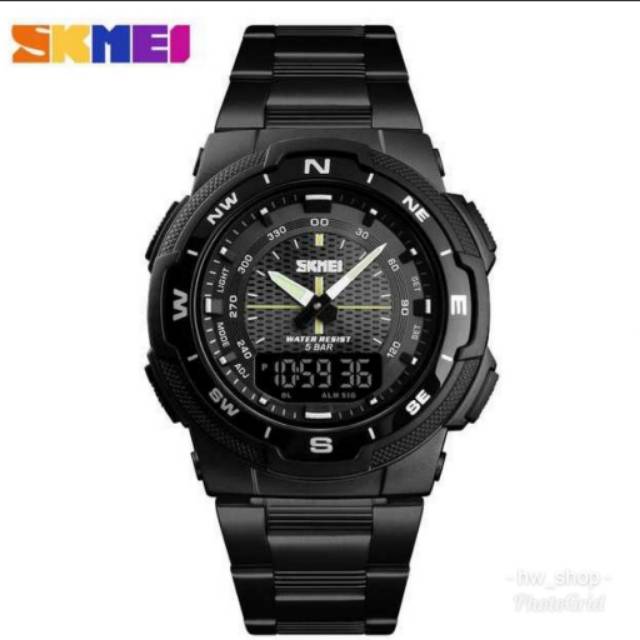 Jam Tangan Pria Skmei 1370 Full Hitam