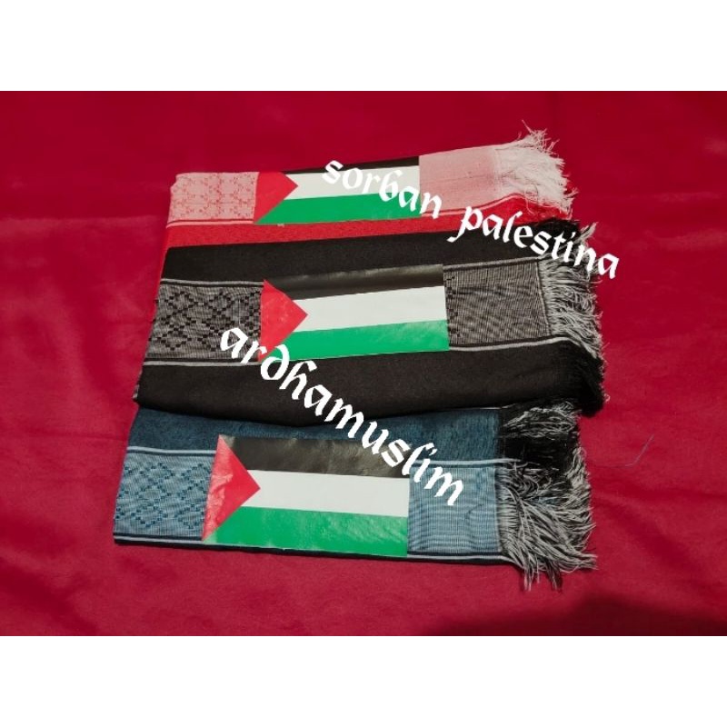 SORBAN MOTIF PALESTINA II INDONESIA MOTIF DAN WARNA RANDOM