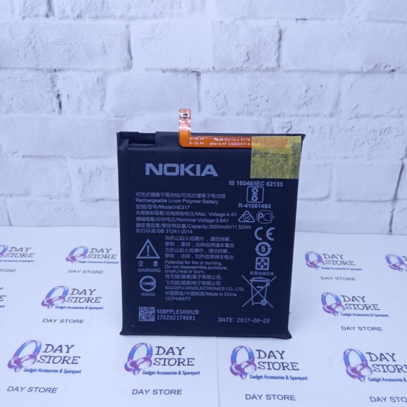 Baterai Nokia 6 HE317 TA-1021 TA-1033 TA-1003 TA-1000 TA-1025 TA-1039 Original Battery Batre
