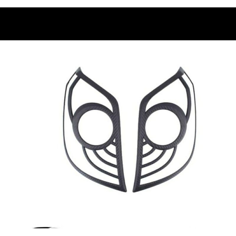 garnis / list lampu belakang mobil daihatsu ayla model hitam carbon