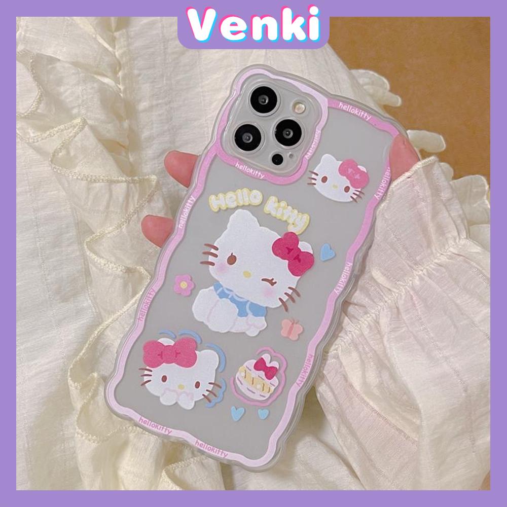 iPhone Case Silicone Soft Case Clear Case Wave Non-Slip Shockproof Camera Full Coverage Protection Pink Cartoon Cute For iPhone 13 Pro Max iPhone 12 Pro Max iPhone 11 iPhone 7 Plus