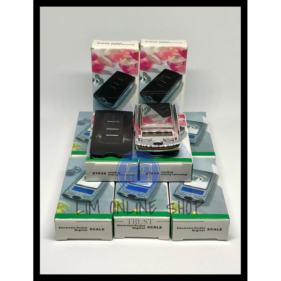 Timbangan Mini 200 Gram Digital Bentuk Remote Mobil Timbangan Emas Ori Kode 1087