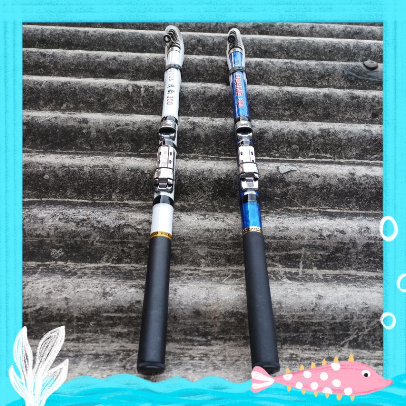 Joran Pancing Tegek Kolong Telescopic Fishing Rod 3 Meter