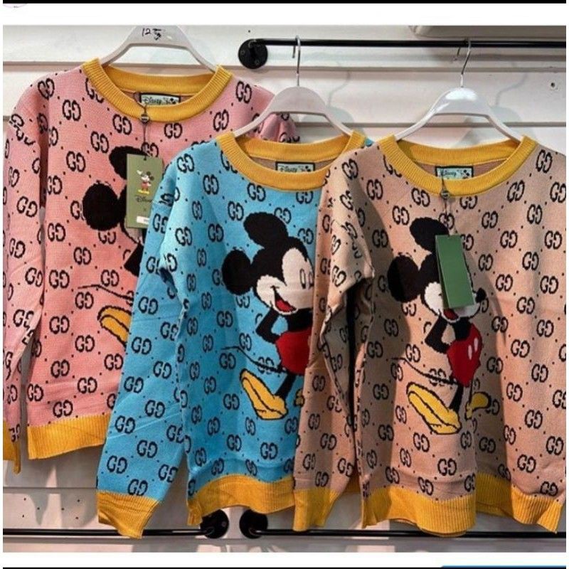 ATASAN SWEATER RAJUT KNIT IMPORT PREMIUM MICKEY DISNEY