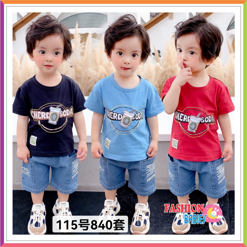 ❤ FashionBabies ❤ SETELAN CELANA PENDEK SOFT JEANS IMPORT / SETELAN JOGGER SIZE 0 / BABY BOYS PANTS TEE ALLSIZE