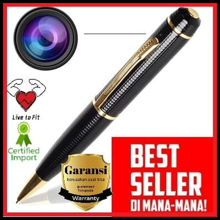 FREE ONGKIR Spy pen camera / spycam pen / pen kamera / kamera pen - Hitam Silver SALE
