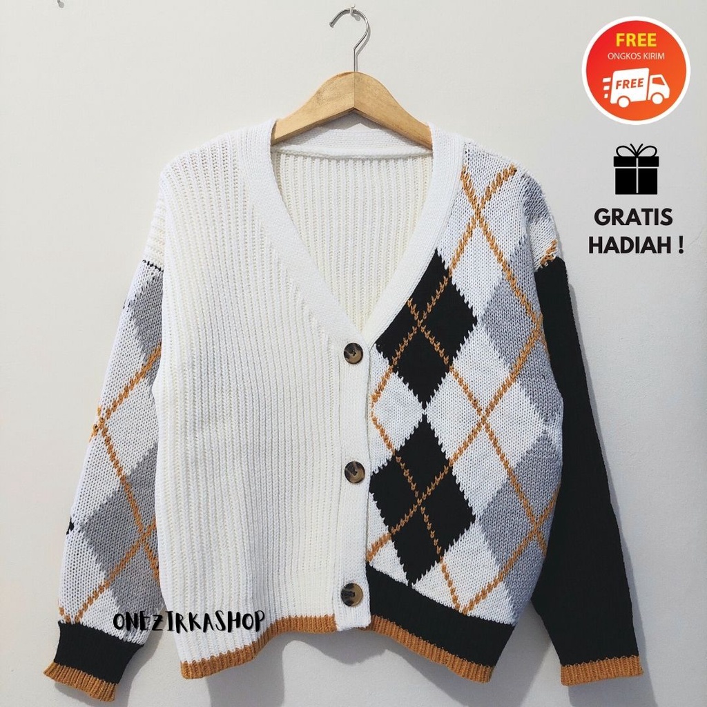 CARDIGAN RAJUT QILUVY KNITWEAR PREMIUM OVERSIZE TEBAL FASHION BAJU WANITA KOREAN STYLE LENGAN PANJAN