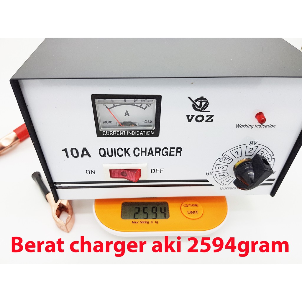 Voz Quick Charger Aki 10A cas aki 12v / battery / accu