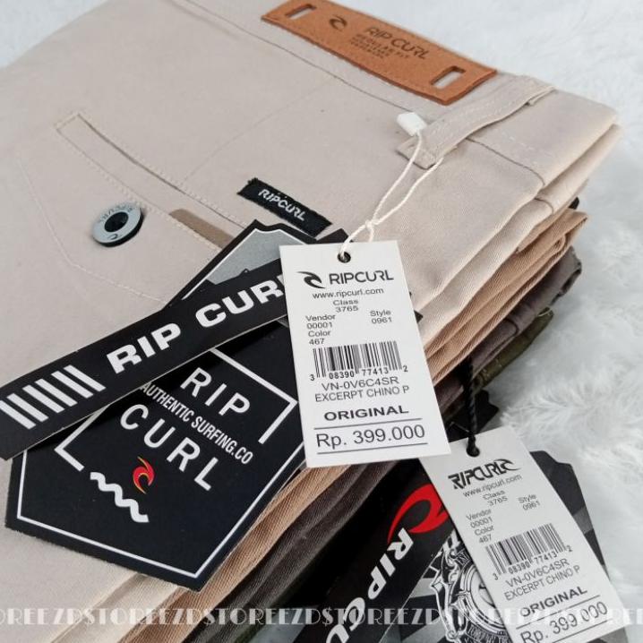 (BEST SELLER) Celana Pria Panjang Chino Chinos Merk Ripcurl Original Branded Melar strech Casual For