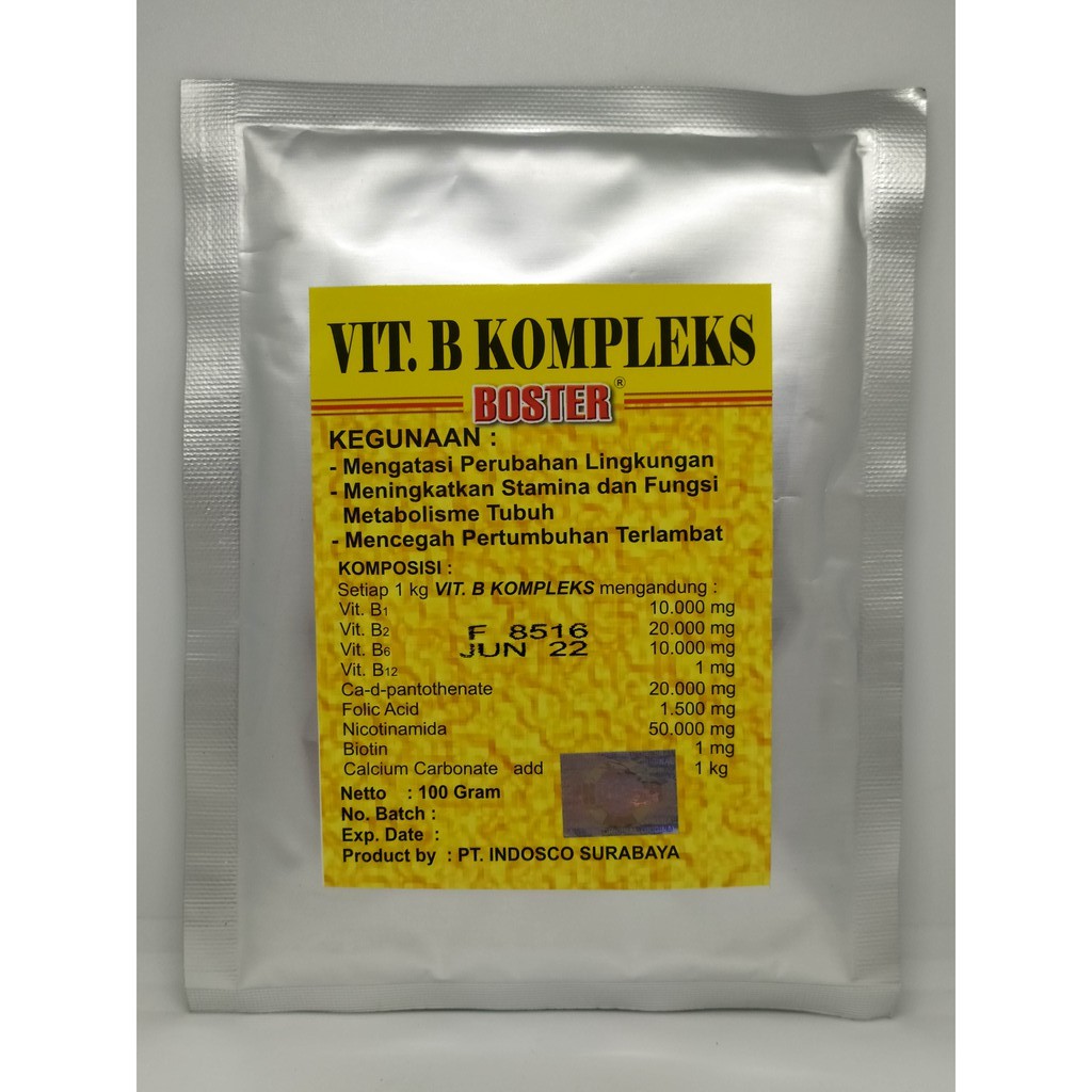 VITAMIN B KOMPLEKS 100 GRAM - VITAMIN UNTUK AYAM SAPI KAMBING IKAN UDANG