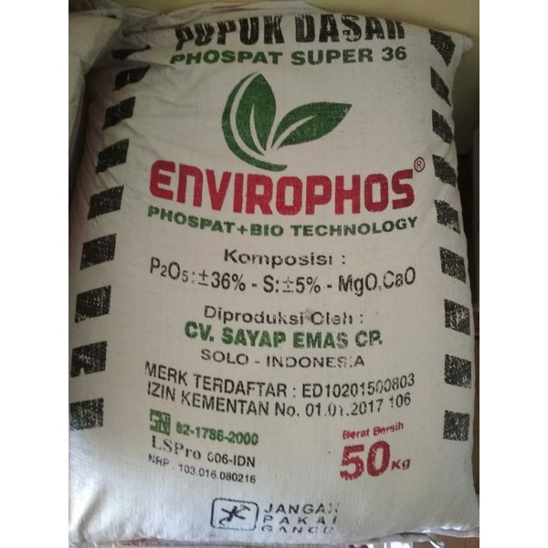 Pupuk Dasar Envirophos (SP36) Repack 1Kg