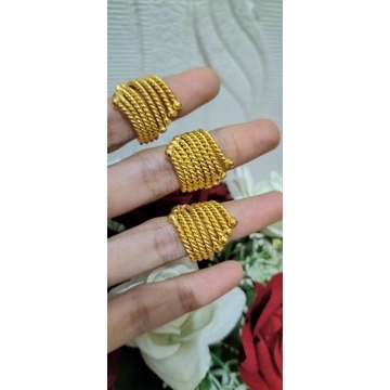 cincin lilit kipas 10gram  lapis emas