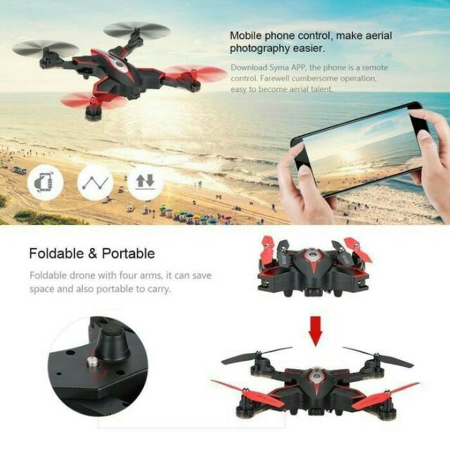 SYMA X56W Foldable Drone FPV WIFI Camera 720P Quadcopter