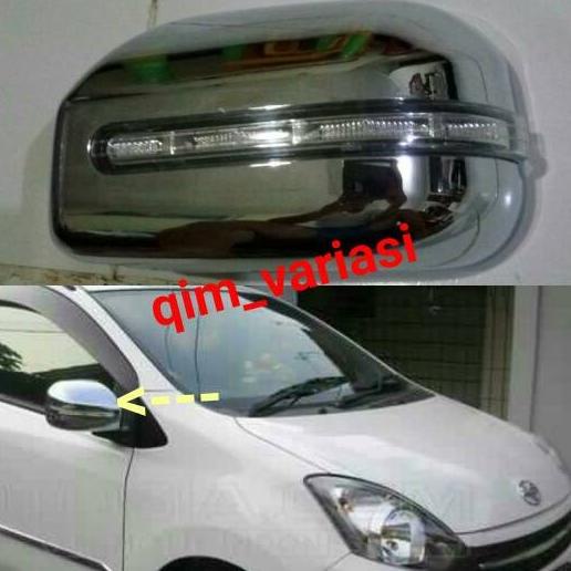 Cover Spion Toyota agya Chrome + Lampu