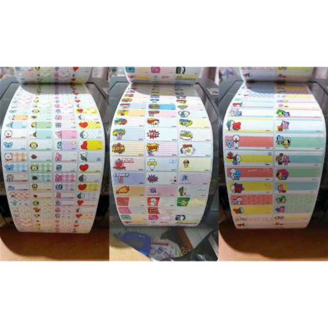 

Label nama kpop korea bt21 bts HARGA SUDAH TERMASUK CETAK NAMA NAME LABEL Buku BTS