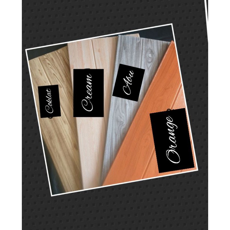 Wallpaper foam warna kayu terbaru