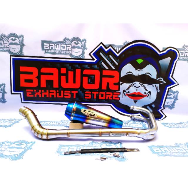 Knalpot M4 Bluee CBR 250RR - R25 - NINJA 250 - NINJA 250FI - NEW NINJA 250FI