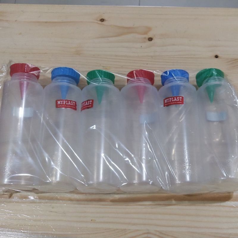 Botol dengan bahan plastik food grade (aman untuk makanan) /botol mayonaise / botol saus/botol kecap