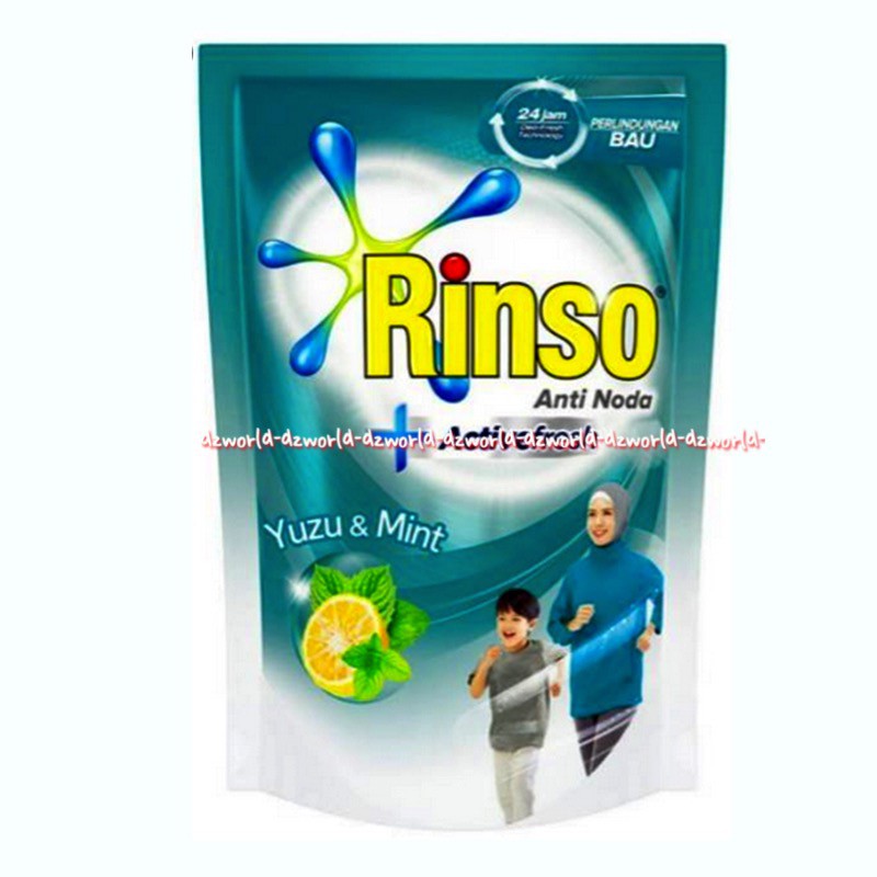 Rinso Anti Noda Active Fresh Yuzu dan Mint 700ml Sabun Cuci Cair