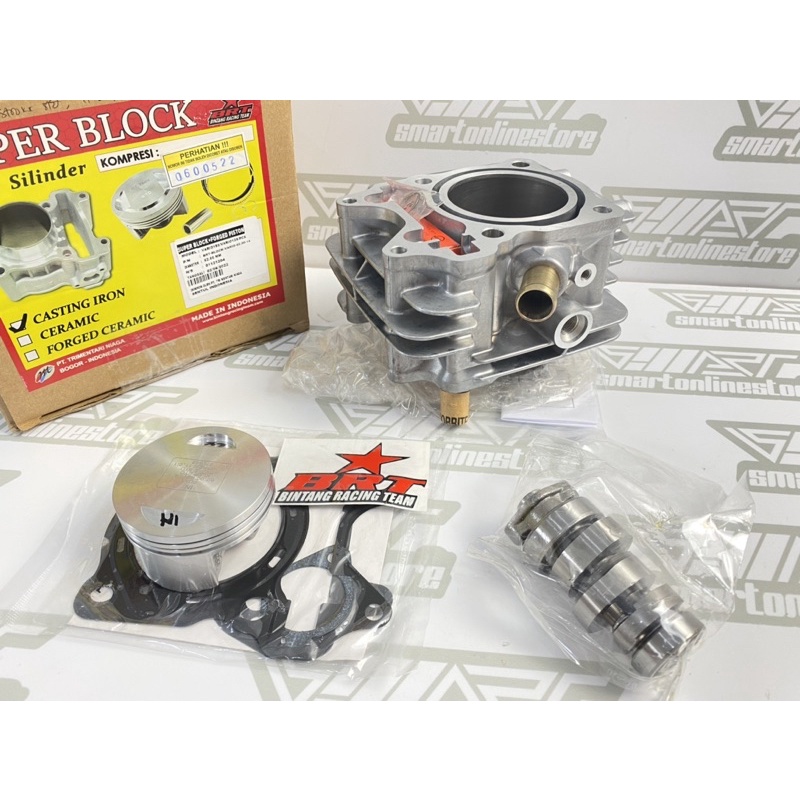 BLOK BRT VARIO 125/150 62 MM + PISTON DOUBLE COOLER + NOKEN AS